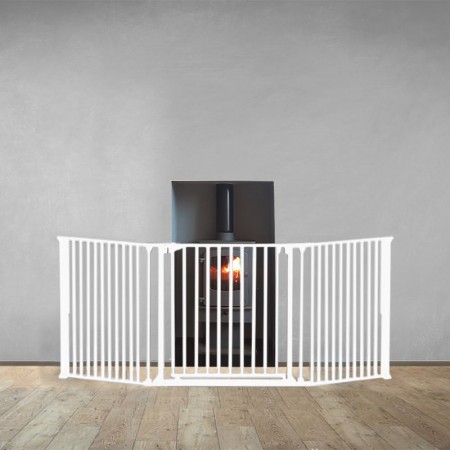(White) 70cm + 90gate + 70cm/Total 230cm : 3 Panel Fireguard (Large)