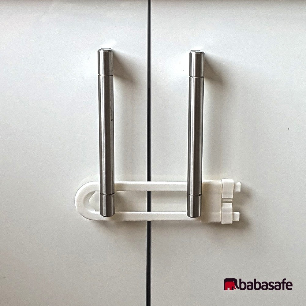 3 x Baby Cabinet Lock No Screws For Handles UK Big Savings. BabaSafe