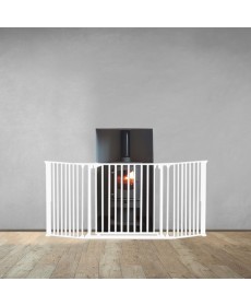 (White) 49cm + 90gate + 49cm/Total 188cm : 3 Panel Fireguard (Medium)