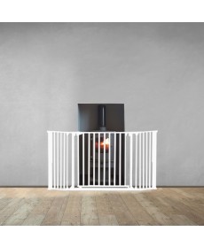 (White) 20cm + 90gate + 20cm/Total 130cm : 3 Panel Fireguard (XS)