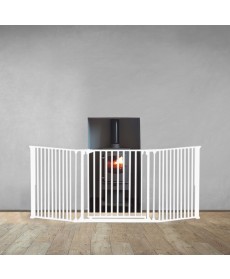 (White) 70cm + 90gate + 70cm/Total 230cm : 3 Panel Fireguard (Large)