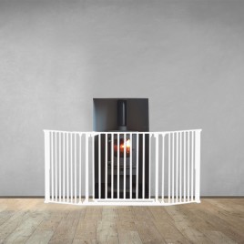 (White) 49cm + 90gate + 49cm/Total 188cm : 3 Panel Fireguard (Medium)