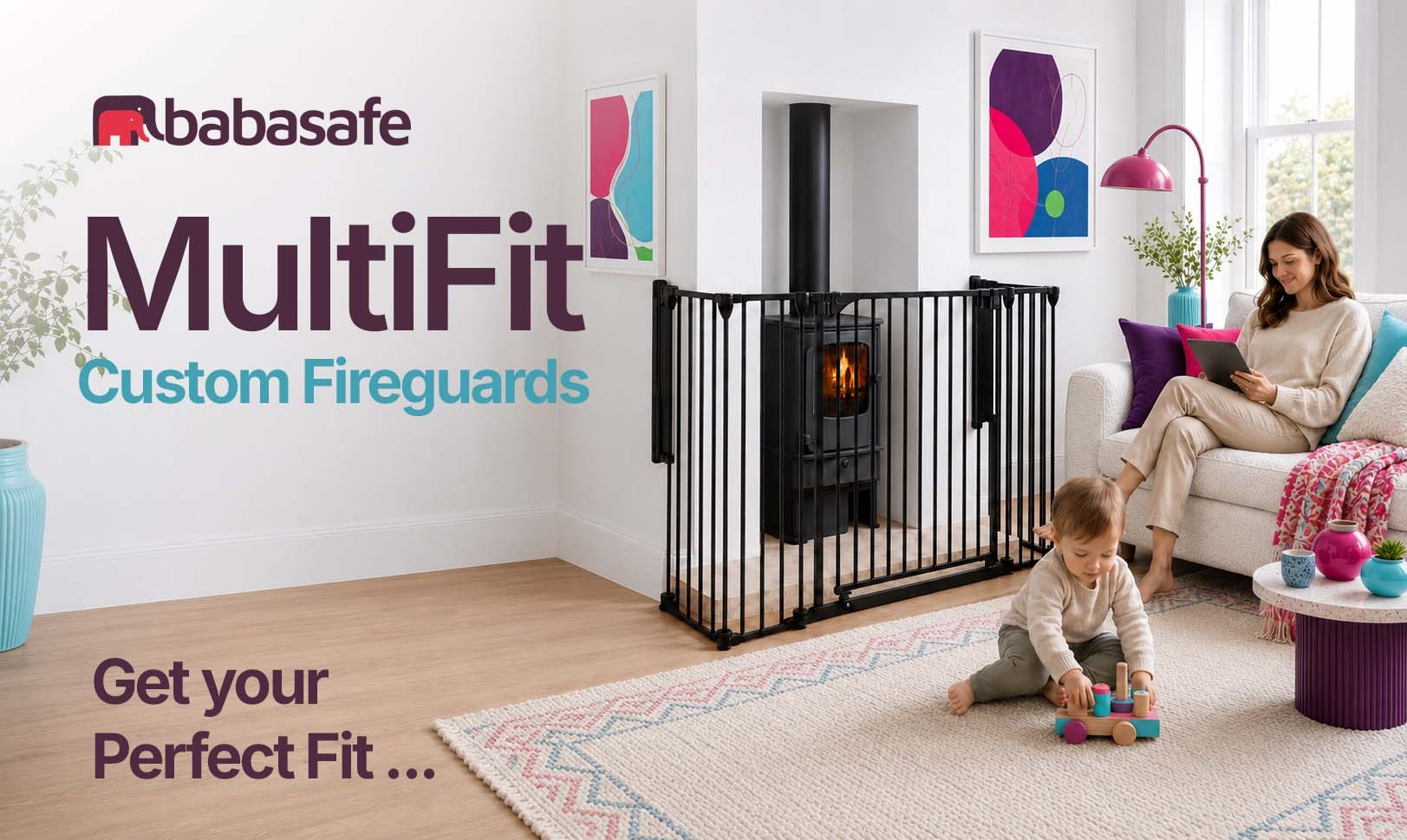BabaSafe MultiFit custom baby fireguards UK